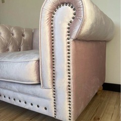 高級ベルベットソファー・ゆったり1人掛けサイズ