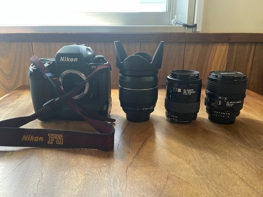 NikonF5　NIKONニコンF5 AF 　MICRO NIKKOR  AF NIKKOR 　AF ASPHERICAL LD 望遠レンズセット