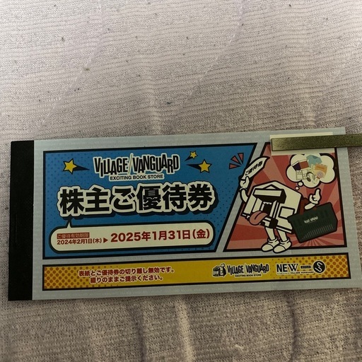ヴィレッジヴァンガード 株主優待券 9000円分