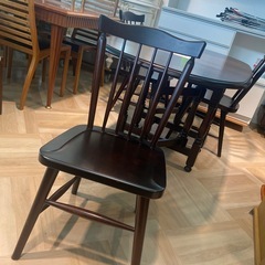 北海道民芸家具【バタフライテーブル&イス3脚】