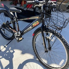 【ジュニアマウンテン】美品❗️26インチ　外装6段変速　スピードメーター付❗️前後タイヤ新品❗️泥除け、前カゴあり　若林自転車　浜大津店　SALE中❗️　