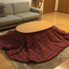 無印良品 楕円形 こたつ机 + こたつ布団