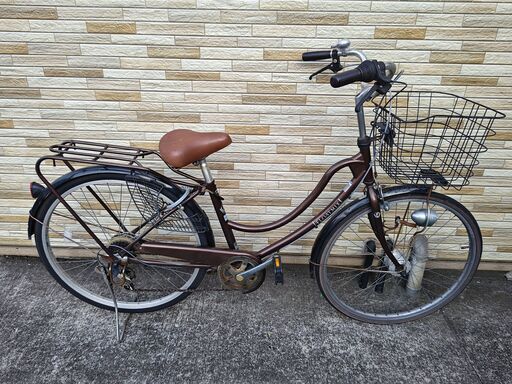 中古自転車 6段変速 26インチ LEDオートライト 軽整備済み 防犯登録対応 町田市 相模原市 MM404