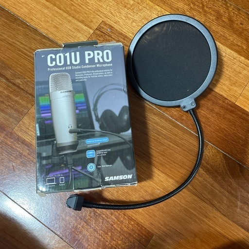 コンデンサーマイク　USB　ポップガード付き！Samson CO1U PRO