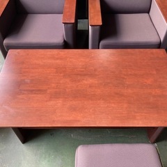 コクヨ　応接セット　テーブル　ソファ4脚　スツール