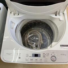 ★ジモティー割有★　4.5k洗濯機　ＳＨＡＲＰ　ＥＳ-ＧＥ4Ｃ　2019年製　IKD-381