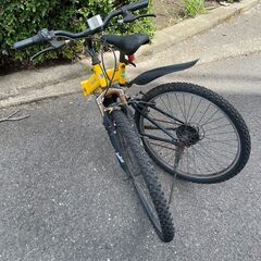 折りたたみマウンテンバイク No.1374 イエロー 26インチ 6段切替