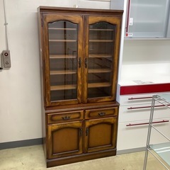 karimoku｜カリモク｜ダウンライト付｜ガラス扉キャビネット
