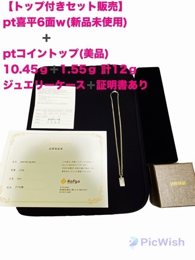 【チェーン新品未使用】プラチナトップ付きネックレス12g