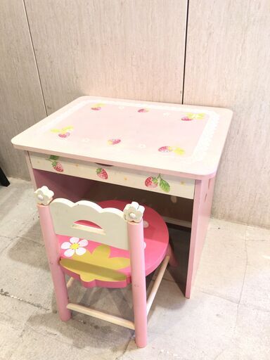 ■12518■マザーガーデン 机 イス いちご 女の子 勉強机 玩具 おもちゃ 家具