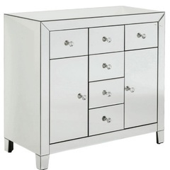 【2点セット】KARE ラグジュアリー ミラーチェスト&ミラーキャビネット⭐︎渋谷区松濤