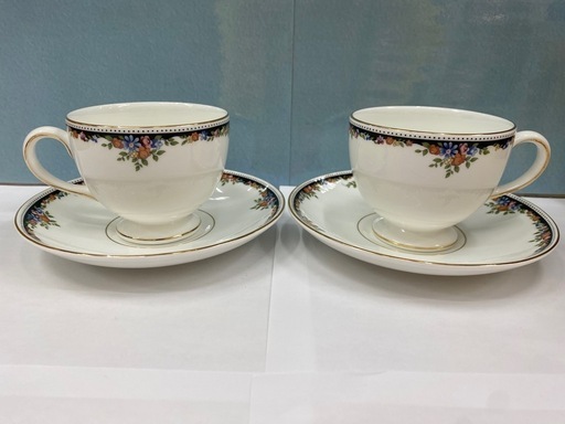 【愛品館江戸川店】ウエッジウッド オズボーン ペアカップ\u0026ソーサーID:102-025869-007