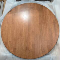 THE CAFE TABLE / 天然木シリーズ　Black Steel トライアングル 3pin × ラウンド　80センチ