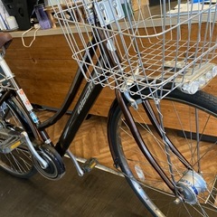 【ブリヂストンアルベルト前輪チューブ新品！】 LEDオートライト　1発2錠　内装3段　27インチ自転車　ブラウン