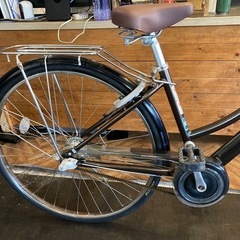 【ブリヂストンアルベルト前輪チューブ新品！】 LEDオートライト　1発2錠　内装3段　27インチ自転車　ブラウン