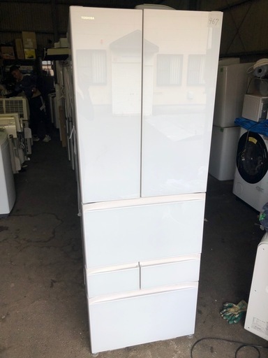 NO 467 福岡市内配送設置無料✨ 東芝 TOSHIBA 冷蔵庫 （462L・フレンチドア） 6ドア FDシリーズ クリアシェルホワイト GR-K460FD（ZW）