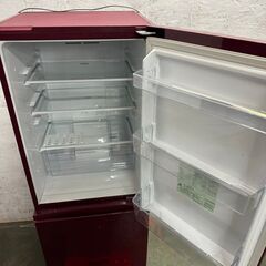 【AQUA】 アクア ノンフロン冷凍冷蔵庫 2ドア 184L 冷蔵130L 冷凍 54L AQR-18G レッド Y0247