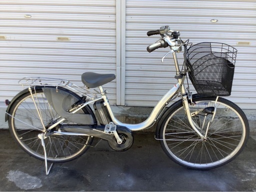 474  ヤマハ電動アシスト自転車pas   26インチシルバーアルミボディー