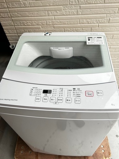 【美品】2019年製　ニトリ　洗濯機　6kg
