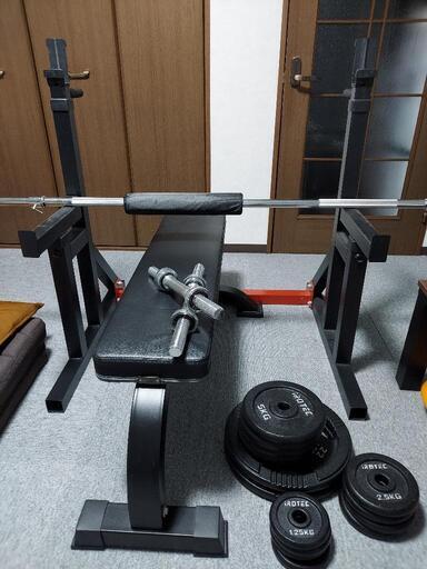 アイロテックベンチプレス70kg　　パワーラック　　ダンベル