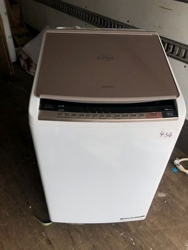 NO 454 福岡市内配送設置無料✨ 日立 HITACHI ビートウォッシュ 洗濯乾燥機 （8kg） シャンパン BW-DV80A N