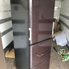 NO 457 🌈福岡市内配送設置無料✨🌈 シャープ SHARP プラズマクラスター冷蔵庫（350L・どっちもドア） 3ドア ブラウン系/ダークブラウン SJ-PW35B-T