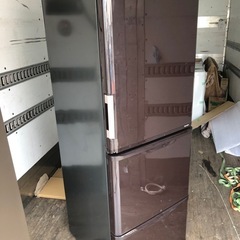 NO 457 🌈福岡市内配送設置無料✨🌈 シャープ SHARP プラズマクラスター冷蔵庫（350L・どっちもドア） 3ドア ブラウン系/ダークブラウン SJ-PW35B-T