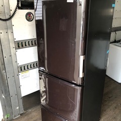 NO 457 🌈福岡市内配送設置無料✨🌈 シャープ SHARP プラズマクラスター冷蔵庫（350L・どっちもドア） 3ドア ブラウン系/ダークブラウン SJ-PW35B-T