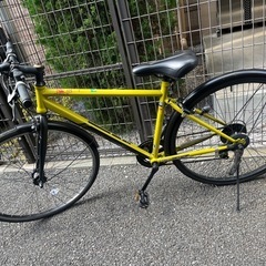 クロスバイク　フォークスAC460A マットイエロー700C 外装6段変速