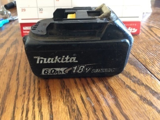 マキタ純正18vバッテリー6.0ah(中古動作品)