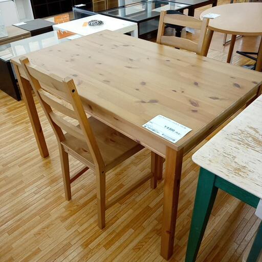 ★ジモティ割あり★ IKEA　ダイニングテーブルセット　椅子2脚　ナチュラル　クリーニング済　YJ3800