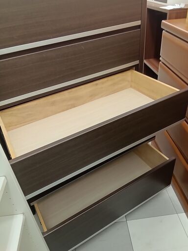 ☆ジモティ割あり☆ NITORI 六段チェスト ブラウン H137×D42×W87  
