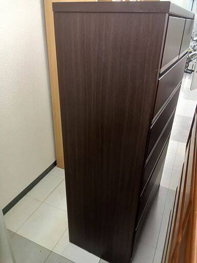 ☆ジモティ割あり☆ NITORI 六段チェスト ブラウン H137×D42×W87  
