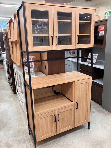 オシャレ家具3面レンジボード HOME Taste GREACKヴィンテージテイスト★1108