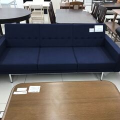 ★ジモティ割あり★ Gallery1950 3人掛けソファ ダークブルー H76×D76.5×W192 クリーニング済み HJ4365 ☆ジモティ割あり☆ Gallery1950 3人掛けソファ ダークブルー H76×D76.5