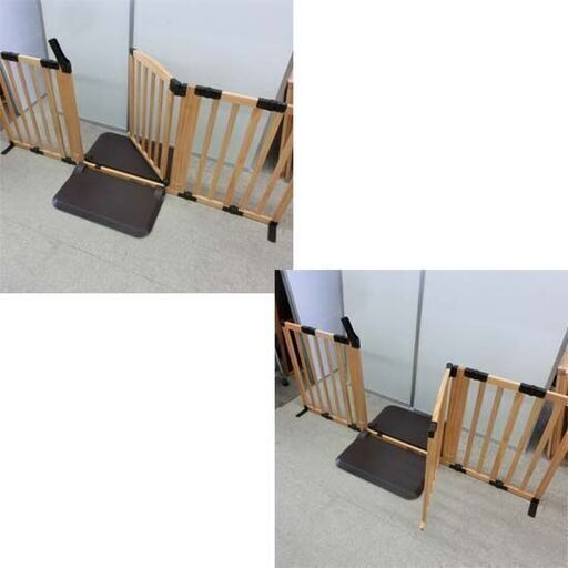 日本育児 おくだけドアーズ Woody Lサイズ ベビーゲート 置き型 6か月