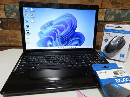 超美品！◇最新windows11ノートPC◇快適！高速起動\u0026webカメラ付き◇年賀状作成OK◇爆速新品SSD+高性能core i3◇NEC VK24L-F/メモリ4GB/office/無線LAN/15.6型ワイド/N153