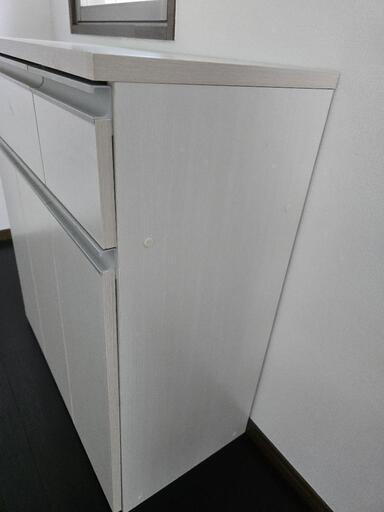 アイリスオーヤマ ゴミ箱 45L(15L×3分別 )木目調 引き出し付きキッチン