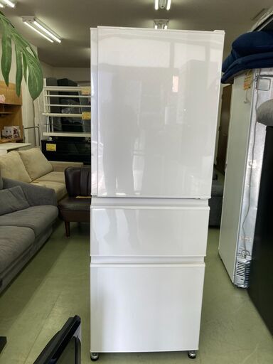 【リサイクルショップ　ピカソ　小松原】2020年製 三菱電機 MITSUBISHI 335L 右開き 3ドア 冷蔵庫 Cシリーズ パールホワイト MR-C33F-W★8187★