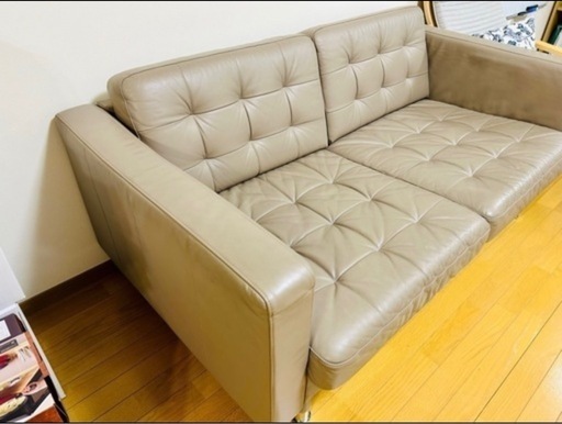商談中 9/17まで 自宅美品　IKEA イケア　本革　ソファー　2人掛け