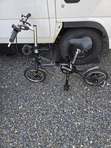 超美品 折たたみ自転車 画像の物全て 室内保管 フロントタイヤ変形