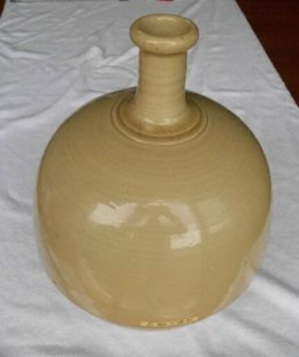 酒器骨董品　灰釉大徳利　藤九郎窯