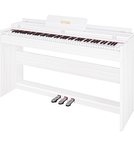 新品未使用　白　電子ピアノ　エレクトーン　初心者　白　木目調　ペダル付き　カワイ　YAMAHA