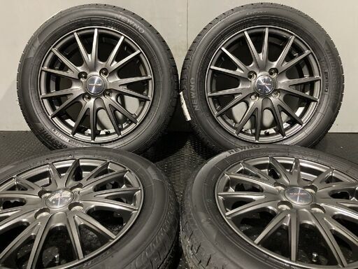 タイヤ新品 バランス調整済み 2024年製【BS NEWNO 155/65R14 75H】夏タイヤ【VELVA SPORT 14インチ 4.5J4HPCD100+45】N-BOX等　(MTC597) クレジットカード QRコード決済可能