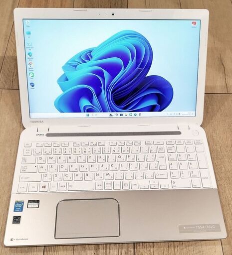 (ご成約済み)東芝 dynabook T554/76LG エクセル・ワードOK 15.6インチ画面 Windows11 core i7 メモリ16GB SSD512GB ACアダプター付き 程度良好
