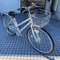 【27インチ自転車】美品❗️6段変速　LEDオートライト付　前後新品ブリヂストン製タイヤ❗️鍵新品❗️スペアキーあり　若林自転車　浜大津店　SALE中❗️