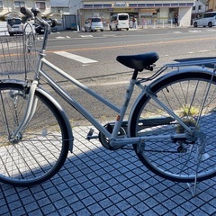 【27インチ自転車】美品❗️6段変速　LEDオートライト付　前後新品ブリヂストン製タイヤ❗️鍵新品❗️スペアキーあり　若林自転車　浜大津店　SALE中❗️