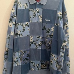トップス XL Supreme Floral Patchwork Velour Polo Supreme Floral Patchwork Velour L S Polo (FW21) - $128