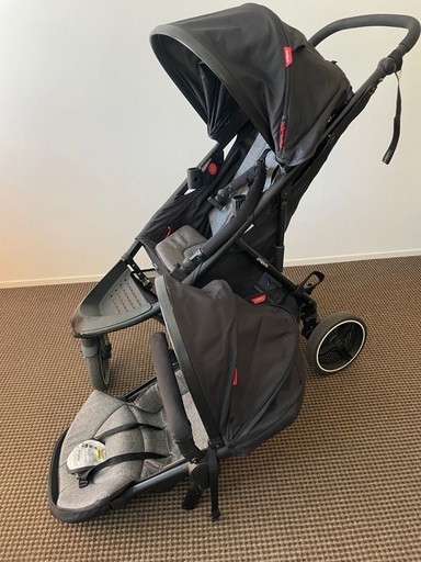 ⚫️美品⚫️Phil\u0026ted V6 tod 新生児から使える2人乗りベビーカー