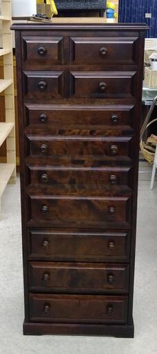 北海道民芸家具　9段チェスト　41×30×110